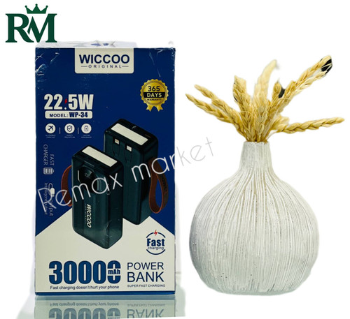 پاوربانک 30 هزار برند wiccoo مدل WP-34 fast