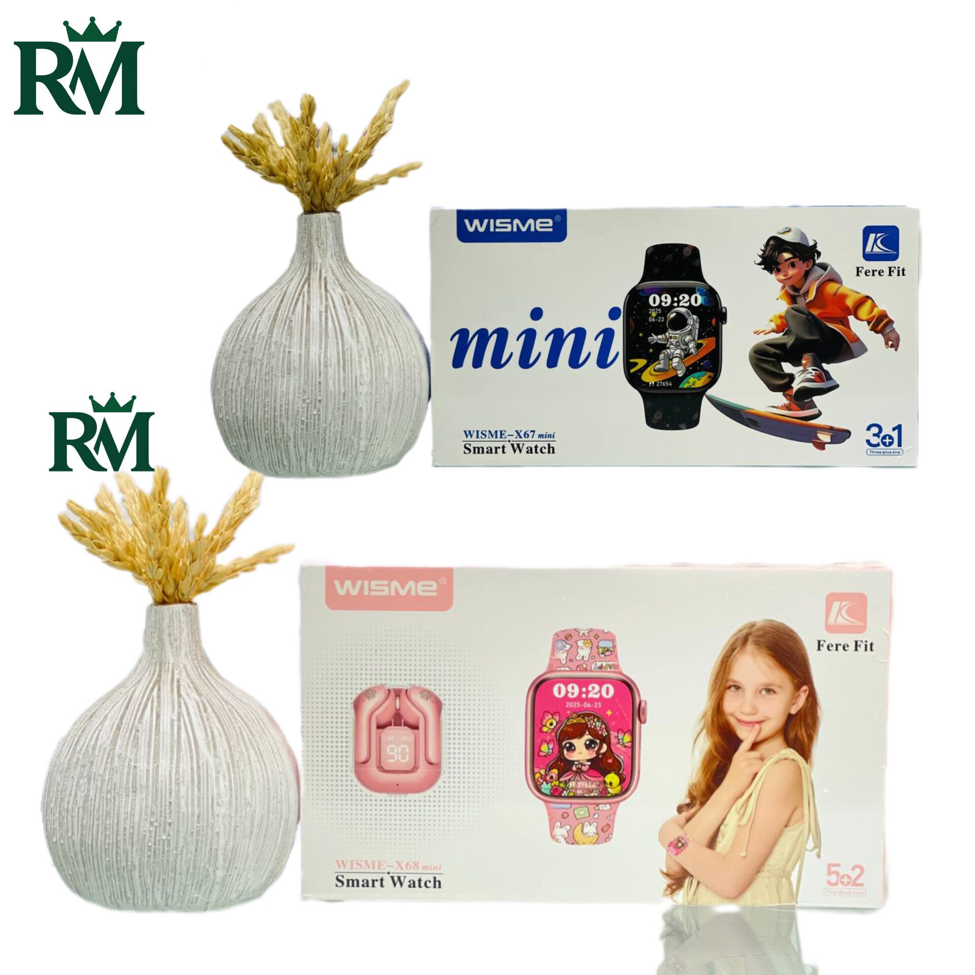 ساعت هوشمند پسرانه و دخترانه برند ویسمی مدل 68-WISME-X67 و  Mini سایز ۴۱ میلی‌متری
