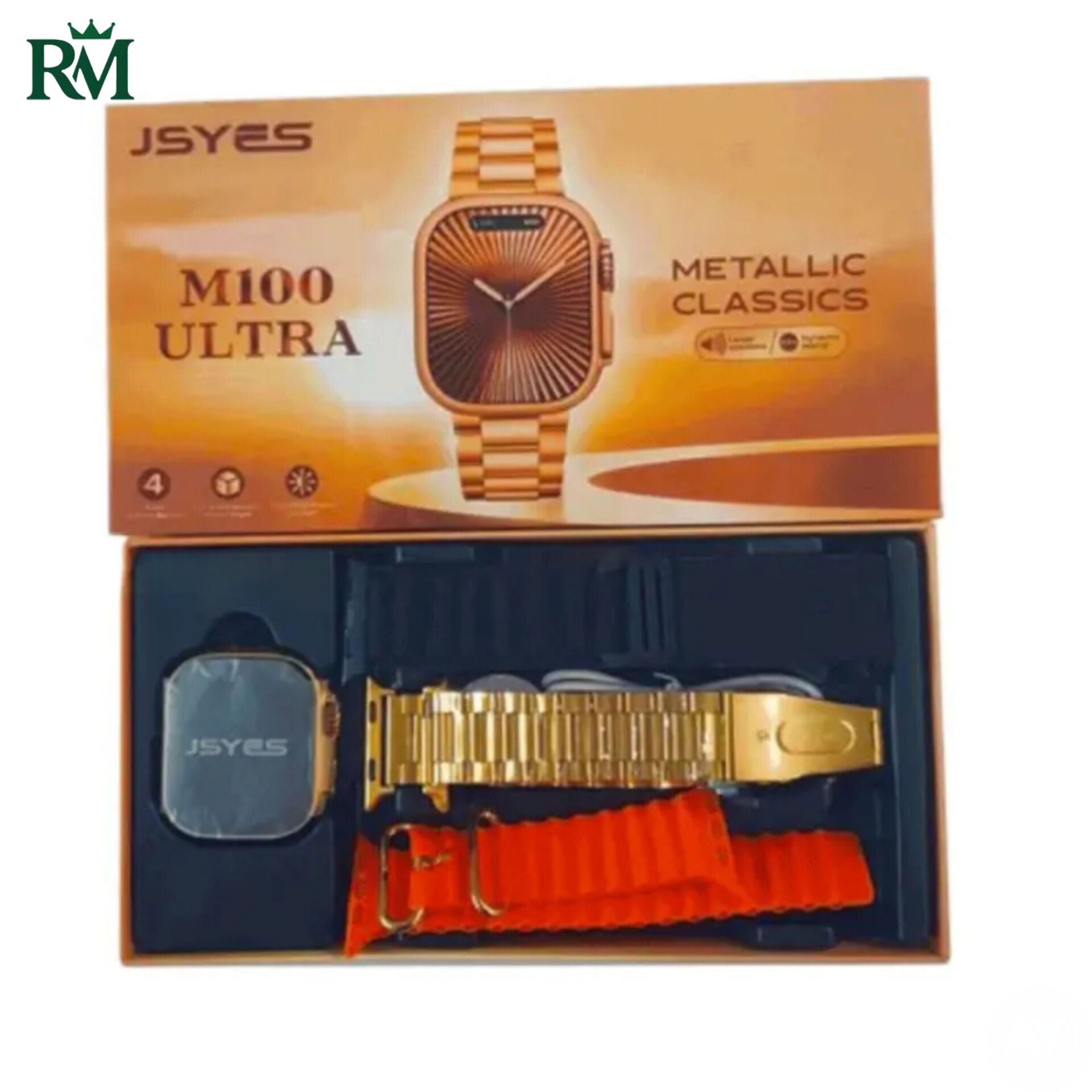 ساعت هوشمند JSYES M100 Pro طلایی